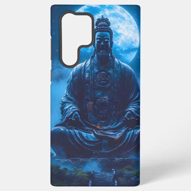 Coque Samsung Galaxy L'illumination en bleu (Verso)