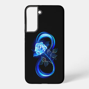 Coque Samsung Galaxy L'infini lumineux avec une rose bleue