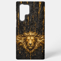 Lion en Or Liquide Écorce Dorée