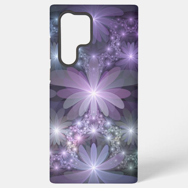 Coque Samsung Galaxy Lit de fleurs Art Fractal Abstrait tendance brilla (Verso)