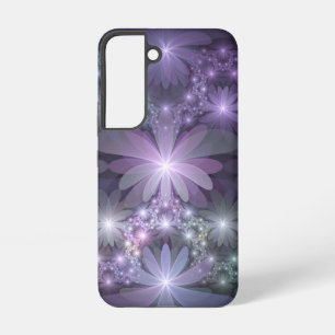 Coque Samsung Galaxy Lit de fleurs Art Fractal Abstrait tendance brilla