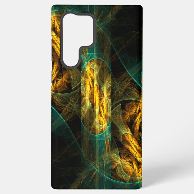 Coque Samsung Galaxy L'œil de la jungle Art abstrait (Verso)