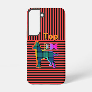 Coque Samsung Galaxy Logo Chien Suprême Carreaux Verts