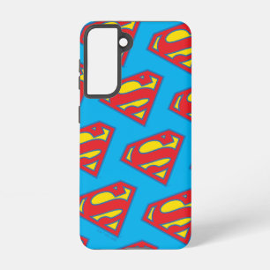 Coque Samsung Galaxy Logo classique Supergirl avec fond bleu