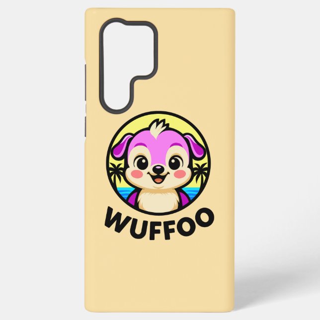 Coque Samsung Galaxy Logo d'animation de Wuffoo Adventures Chiot Kawaii (Verso)