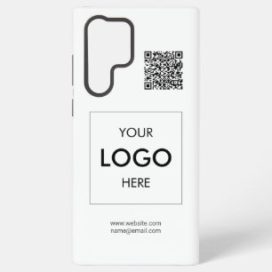 Coque Samsung Galaxy Logo QR Code Blanc Professionnel