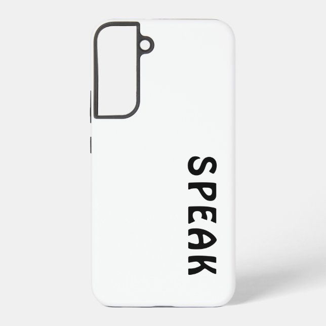 Coque Samsung Galaxy Logo SPEAK Blanc doux (Verso)