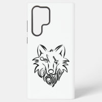 Loup tribal noir et blanc