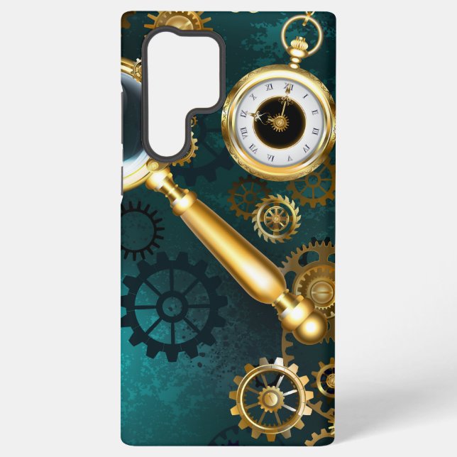Coque Samsung Galaxy Loupe de style Steampunk (Verso)