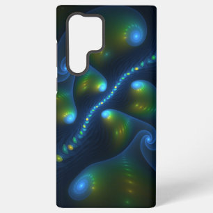 Coque Samsung Galaxy Lumières de fantaisie Abstrait Bleu Vert Jaune Fra