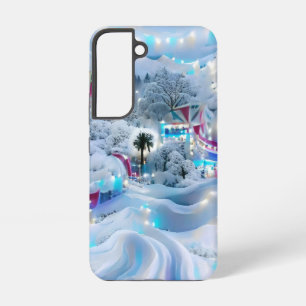 Coque Samsung Galaxy Lumières Féériques de Paysage Hivernal de Rêve