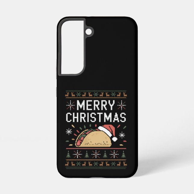 Coque Samsung Galaxy Luminaires doux Noël Père Noël Taco (Verso)
