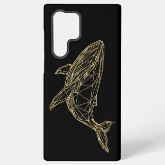 Coque Samsung Galaxy Luxury Gold Geometric Whale