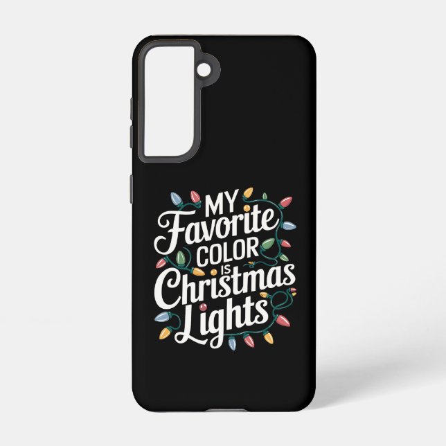 Coque Samsung Galaxy Ma couleur préférée est les lumières de Noël Fêtes (Verso)
