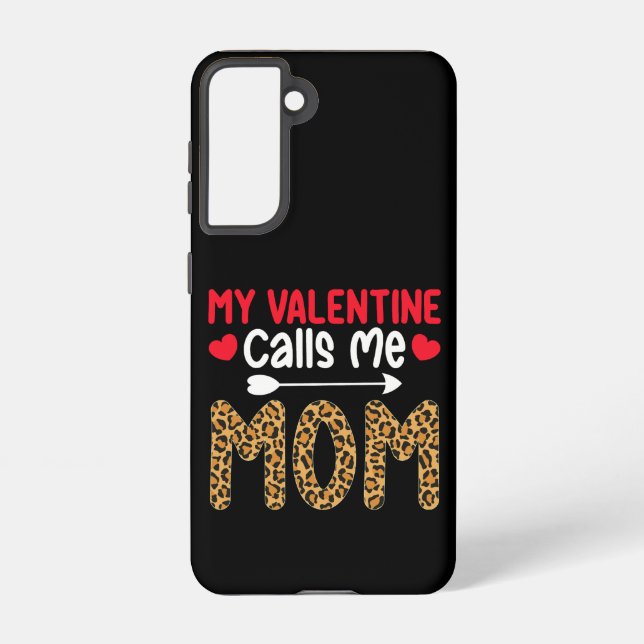 Coque Samsung Galaxy Ma Saint Valentin M'Appelle Maman Leopard Buffalo  (Verso)