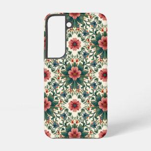 Coque Samsung Galaxy Magie des fleurs boho - dans des nuances de vert e