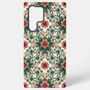 Coque Samsung Galaxy Magie des fleurs boho - dans des nuances de vert e