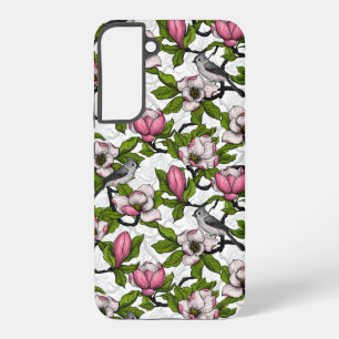 Coque Samsung Galaxy Magnolia en fleurs et mésange