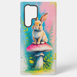 Coque Samsung Galaxy Maigre lapin sur champignon animal coloré