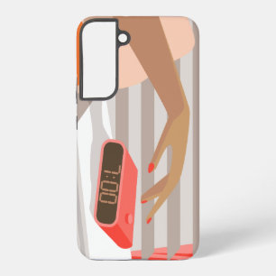 Coque Samsung Galaxy Main de femme appuyant sur le bouton de répétition