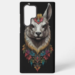 Coque Samsung Galaxy "Majesté florale : une lama ornée de fleurs"