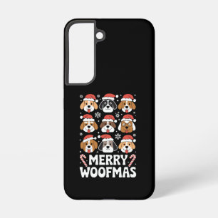 Coque Samsung Galaxy Maman Chien Noël Joyeux Woofmas Amoureux des Chien