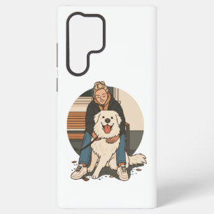 Coque Samsung Galaxy Maman Chien qui Sert son Chiot Fluffy - Moment de