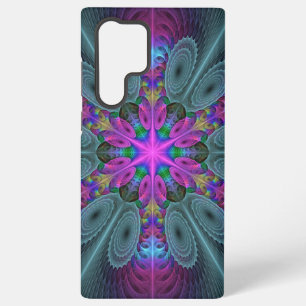 Coque Samsung Galaxy Mandala coloré frappant art fractal kaléidoscope