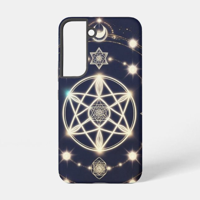 Coque Samsung Galaxy Mandala du cycle lunaire céleste – Géométrie sacré (Verso)