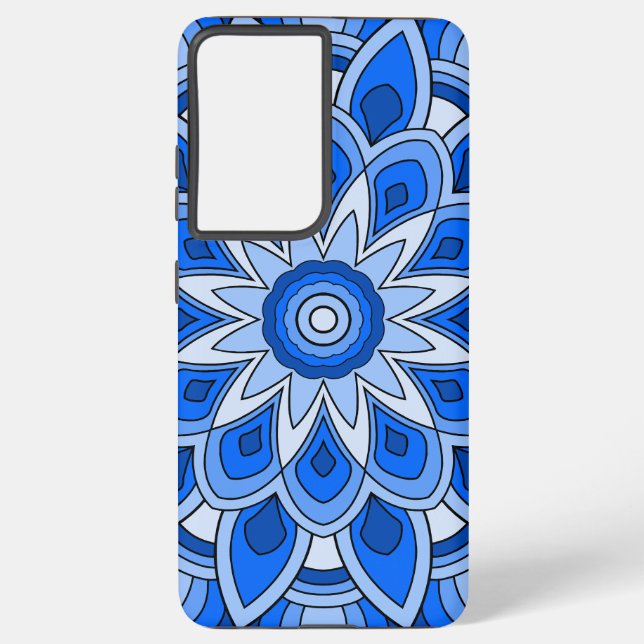 Coque Samsung Galaxy Mandala en bleu (Verso)