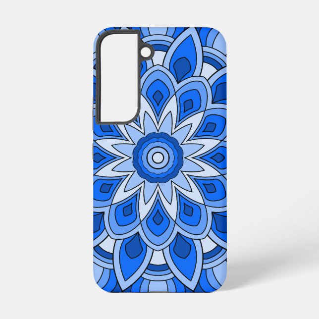 Coque Samsung Galaxy Mandala en bleu (Verso)
