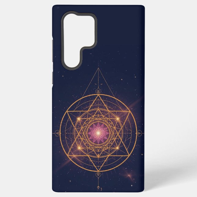 Coque Samsung Galaxy Mandala Lumineux de l'Harmonie Dorée (Verso)