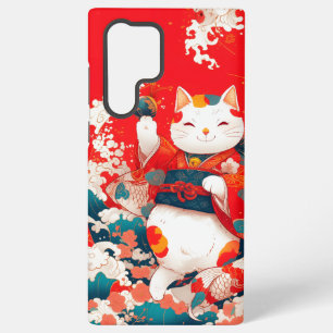 Coque Samsung Galaxy Maneki-Neko, Chat Chanceux Japonais