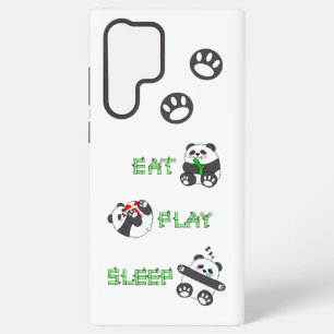 Coque Samsung Galaxy Mangez Jouer Sleep Cute Baby Panda Vie Confortable