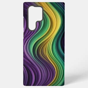 Coque Samsung Galaxy Mardi Gras coloré à motif vague