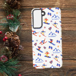 Coque Samsung Galaxy Massachusets Butternut Motif de snowboard<br><div class="desc">Un drôle de motif de ski hivernal pour la station de ski Butternut Bassin dans les Berkshires,  Great Barrington,  Massachusetts,  États-Unis,  Amérique du Nord. Idée cadeau idéale pour les amateurs de sports d'hiver : ski,  snowboard,  freestyle,  ski de fond,  saut à ski.</div>