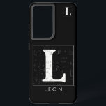 Coque Samsung Galaxy Math Monogramme - Lettre L<br><div class="desc">Nom de monogramme mathématique moderne élégant avec un thème mathématique. Astuce : Montrez ou masquez la lettre pour rendre le processus de personnalisation plus facile sur vous-même.</div>