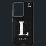 Coque Samsung Galaxy Math Monogramme - Lettre L<br><div class="desc">Nom de monogramme mathématique moderne élégant avec un thème mathématique. Astuce : Montrez ou masquez la lettre pour rendre le processus de personnalisation plus facile sur vous-même.</div>