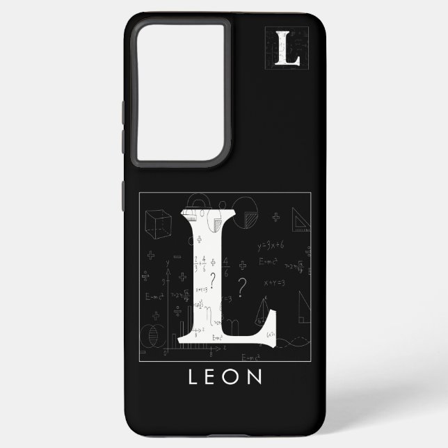 Coque Samsung Galaxy Math Monogramme - Lettre L (Verso)