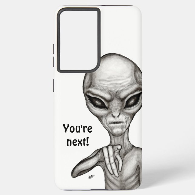 Coque Samsung Galaxy Mauvais Alien, Tu es le prochain ! (Verso)