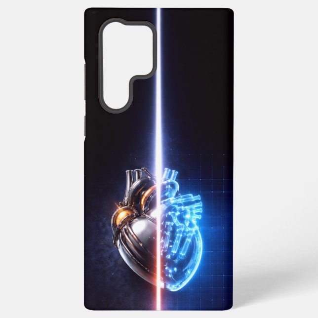 Coque Samsung Galaxy Mechanical Heart Blueprint (Verso)