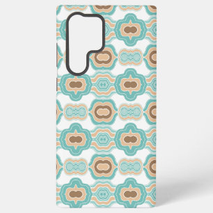 Coque Samsung Galaxy Médaillon abstrait coloré bleu/marron/beige