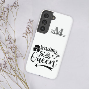 Coque Samsung Galaxy Médicale Nurse Fun Trauma Queen Monogramme Ajouter