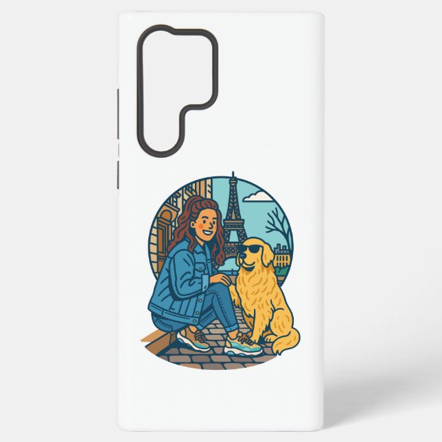 Coque Samsung Galaxy Meilleure maman de chien à Paris (Verso)