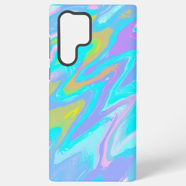 Coque Samsung Galaxy Mélange de peinture liquide à texture de bille bub (Verso)