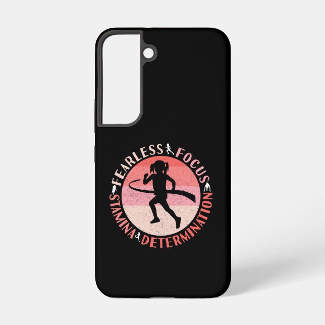 Coque Samsung Galaxy Mentalité de course des filles - Coureuse intrépid (Verso)