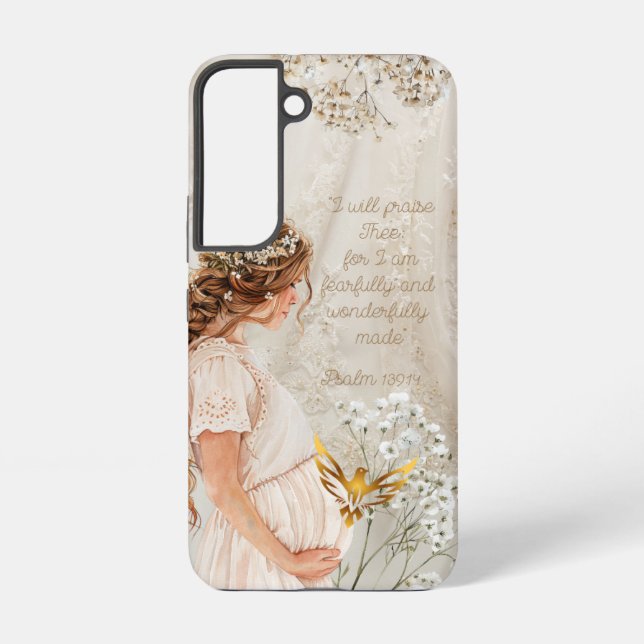 Coque Samsung Galaxy Mère attendante branchée et pieuse en dentelle flo (Verso)