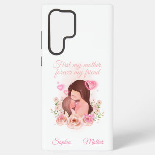 Coque Samsung Galaxy Mère et fille, noms personnalisés