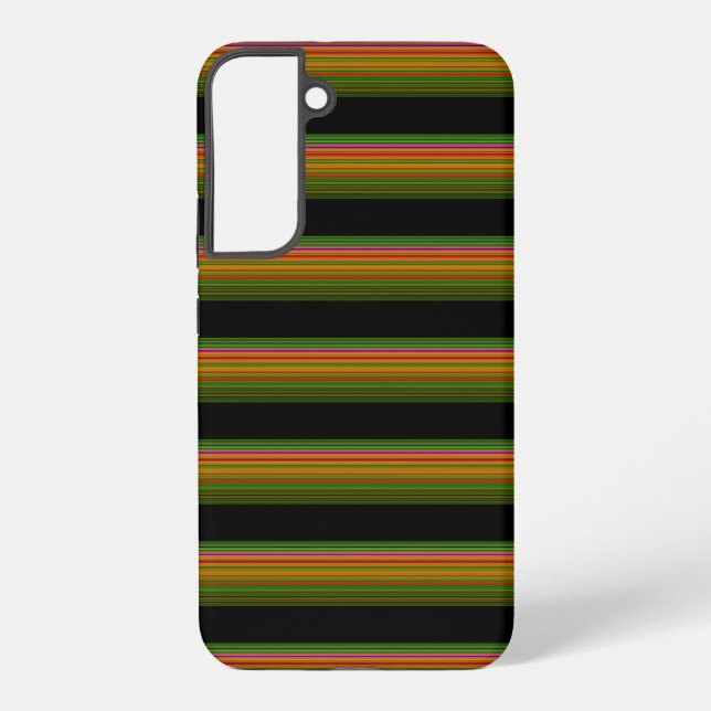 Coque Samsung Galaxy Mignon rayé noir coloré (Verso)
