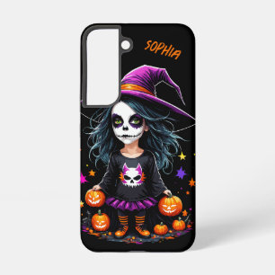 Coque Samsung Galaxy Mignonne Adorable Kawaii Sorcière d'Halloween